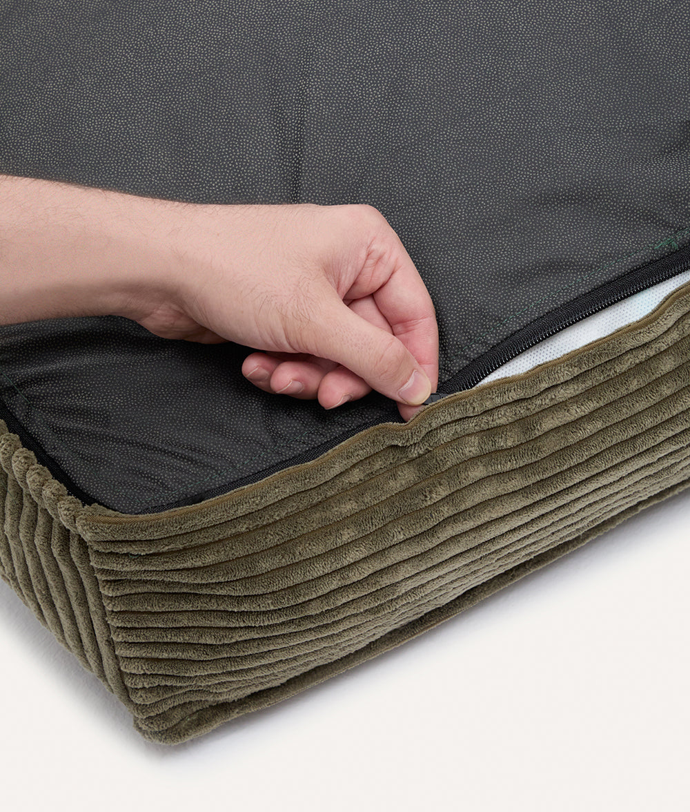 Funda de Cama Pana Verde, Cuadra