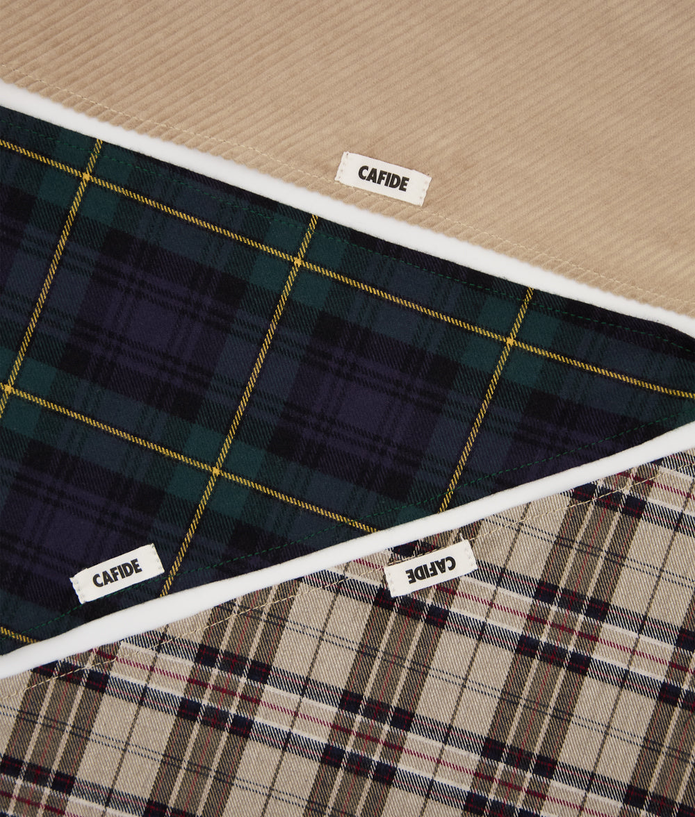 Bandana Perro Diseño Tartán Black Watch, Nata